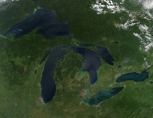 GreatLakes-NoClouds-NASA Goddard Photo and Video