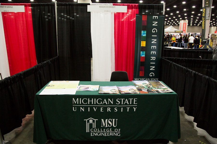 MSU, College of Engineering Recruiting Table