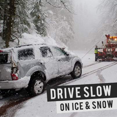 Drive Slow on Ice and Snow