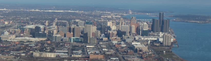 Downtown Detroit Aerial 1