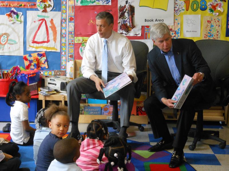 Arne Duncan Rick Snyder School DPS Reading