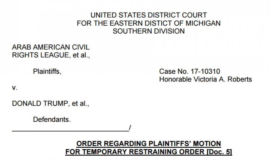 Judge Roberts TRO on Immigration O Rder