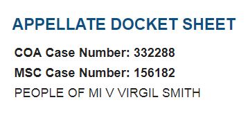 Virgil Smith Docket