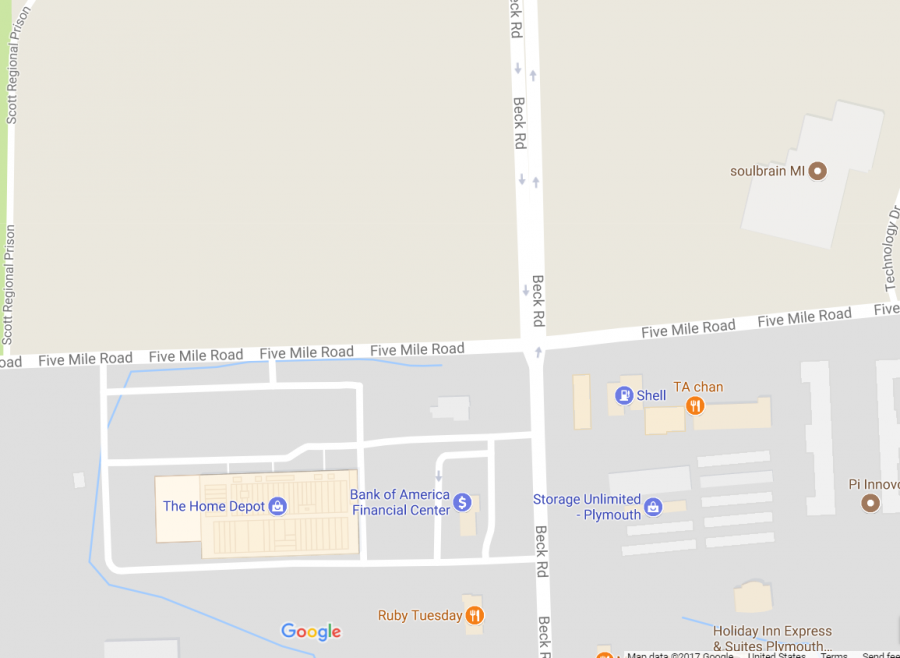 Detroit House of Corrections Map