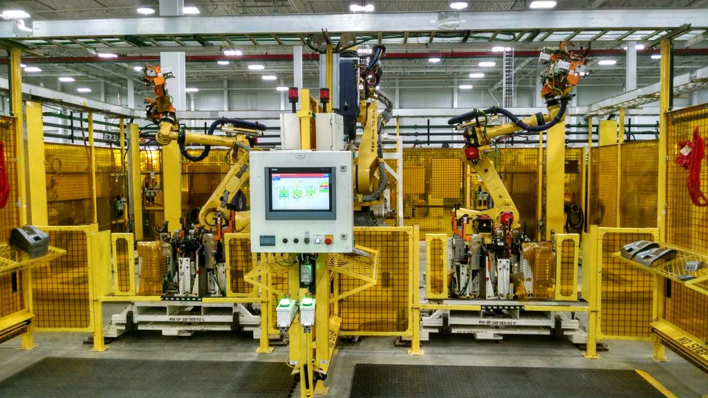 Inside the Flex-N-Gate manufacturing plant in Detroit.