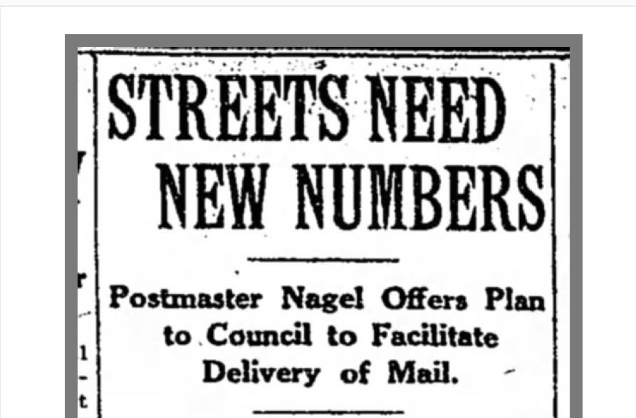 1920 Citywide Address Change New Numbers Clipping 12/18/2018