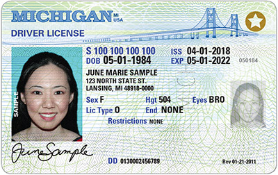 REAL ID license sample 10/18/2019