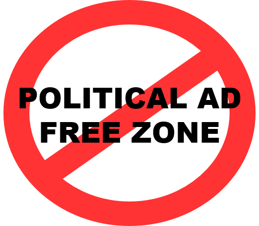 Political Ad Free Zone- smaller image