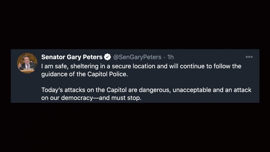 gary peters capitol tweet