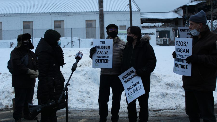 Michigan State Fairgrounds Coliseum candelight vigil