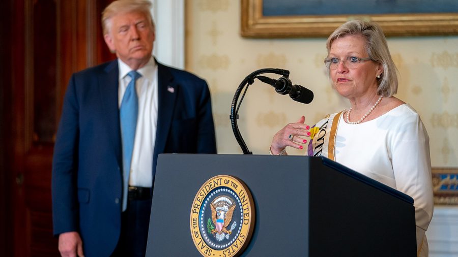 Cleta Mitchell and Donald Trump