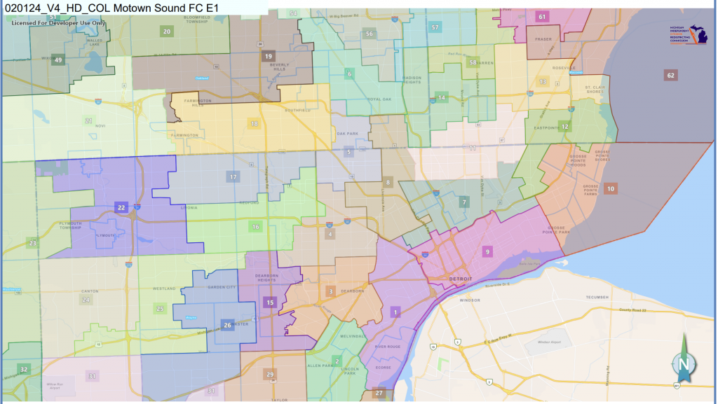 A three-judge federal court panel approved 15 new Michigan House districts drawn by the Michigan Independent Citizens Redistricting Commission.