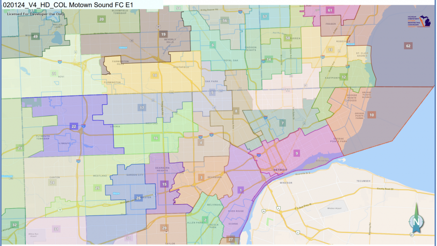A three-judge federal court panel approved 15 new Michigan House districts drawn by the Michigan Independent Citizens Redistricting Commission.