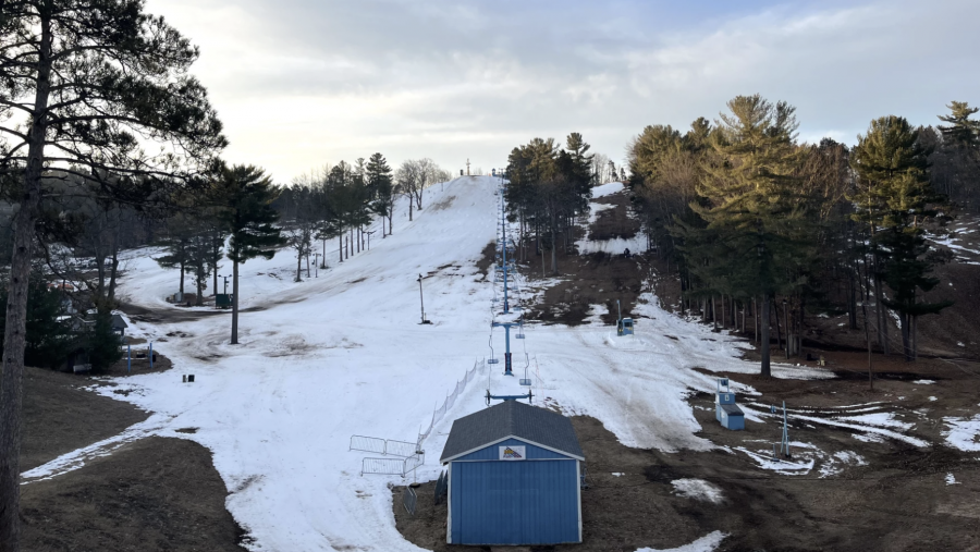 Mt. Holiday's hills covered with patchy snow the morning of Feb. 8, 2024.