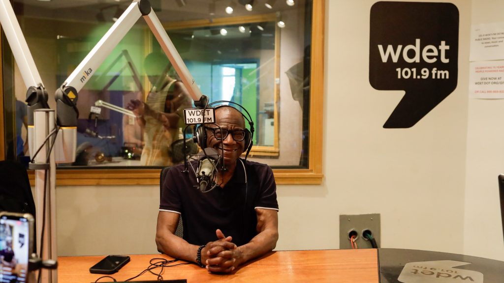 John 'Jammin' Collins, a pivotal figure in Detroit’s techno scene, on "The Metro" at WDET Studios, May 20, 2024.