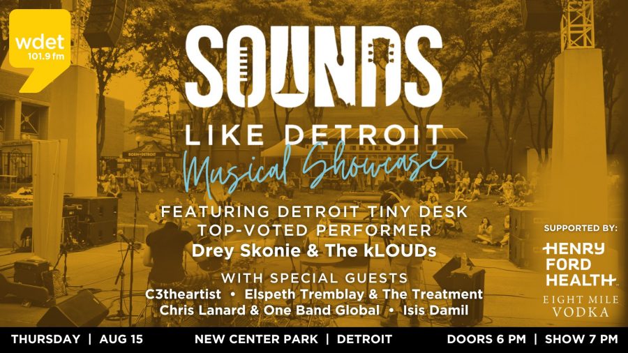 Sounds Like Detroit musical showcase, August 15 at New Center Park